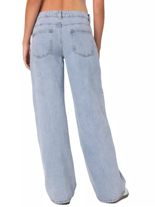 Jeans de Cintura Alta y Pierna Ancha Efecto Limpiador - Image 21