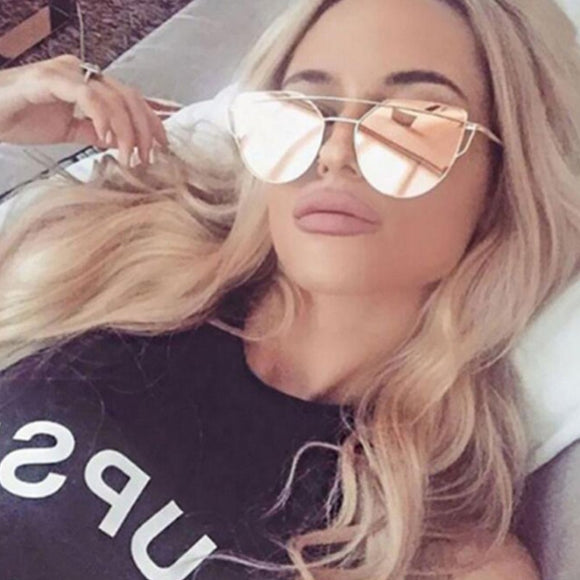 Gafas de Sol Vintage Doradas para Mujer