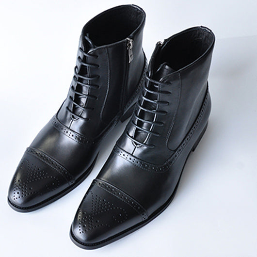 Botas Altas de Cuero para Hombre Talla Grande - Estilo Casual Tallado - Image 5