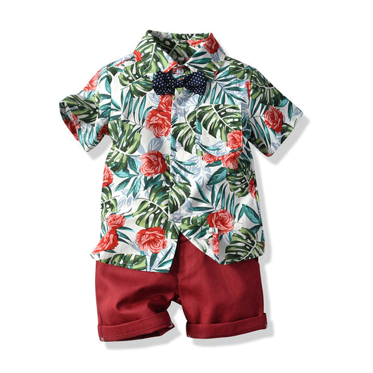 Conjunto de Dos Piezas con Blusa Floral Manga Corta - Image 6
