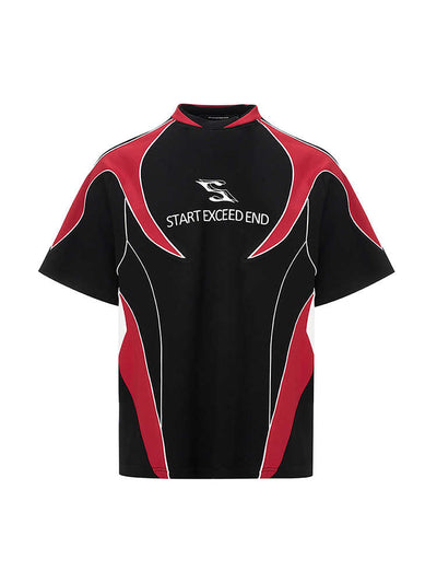 Camiseta Deportiva Hombre Manga Corta Estampado Letras Combinado - Image 5