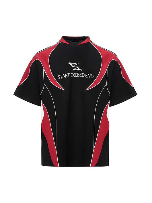 Camiseta Deportiva Hombre Manga Corta Estampado Letras Combinado - Image 5