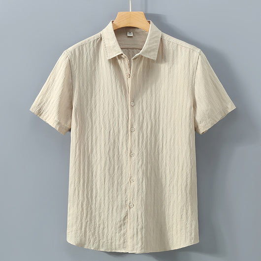 Camisa Protección Solar Hombre Algodón Transpirable Suelta - Image 9