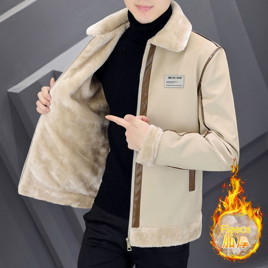 Abrigo de Cuero Gamuza para Hombre con Forro Térmico y Pelaje Integrado - Image 3