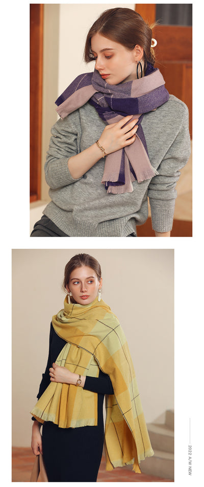 Chal de Cachemira Artificial Grueso para Mujer - Abrigo Cálido de Invierno - Image 24
