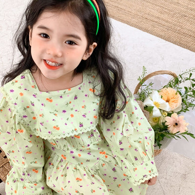 Vestido Infantil Estilo Occidental con Flores - Image 19