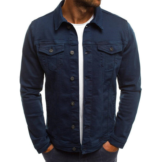 Chaqueta Casual de Mezclilla para Hombre con Botones - Image 12