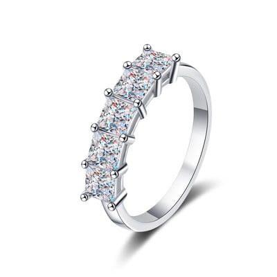 Anillo Cuadrado de Moissanita Apilable Chapado en Oro 18K - Image 2