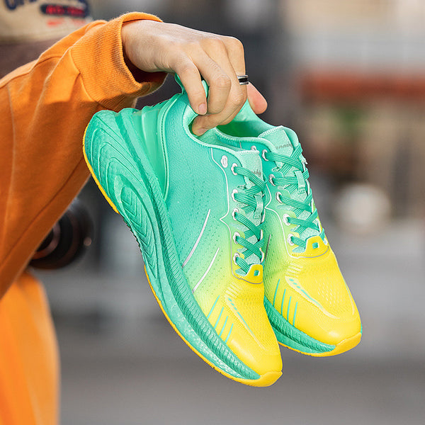 Zapatillas Running Tejidas Ligeras con Suela Gruesa Popcorn