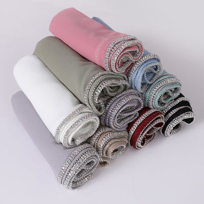 Pañuelo Casual de Chifón Liso para Mujer - Image 5