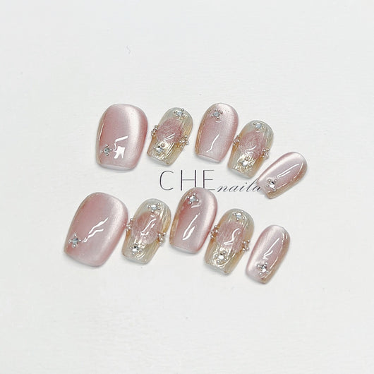 Uñas Postizas Efecto Ojo de Gato - Diseño Industrial Artesanal Francés Premium - Image 9