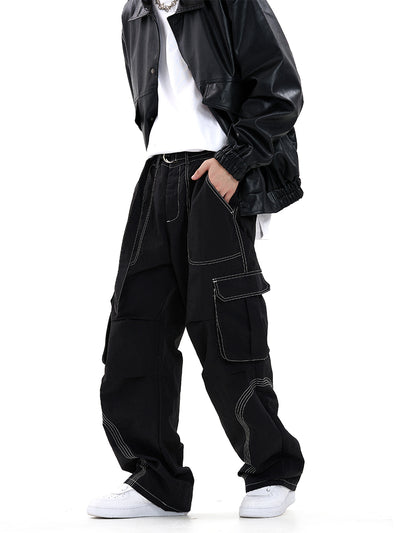 Pantalones Rectos de Negocios para Hombre con Bolsillo Organizador - Image 3