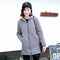 Chaqueta Puffer Acolchada Talla Grande con Forro Polar y Lana de Cordero