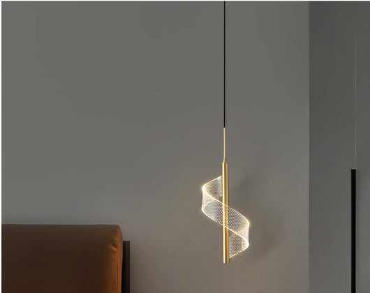 Lámpara Colgante Minimalista de Cobre Lujo Ligero - Image 9