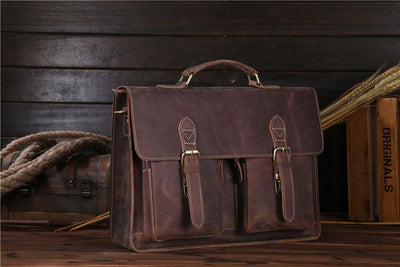 Bolso Messenger de Cuero Crazy Horse - Estilo Vintage Duradero - Image 15