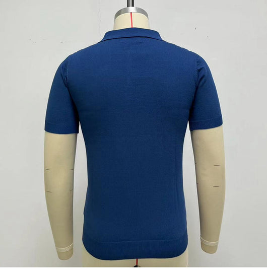 Polo Casual Manga Corta a Rayas para Hombre - Image 6