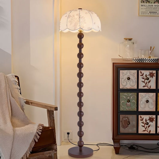 Lámpara de Pie Nogal Estilo Mediados de Siglo - Madera Maciza - Image 16