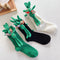 Calcetines Texturizados Otoño Invierno - Diseño 3D Moderno Verde