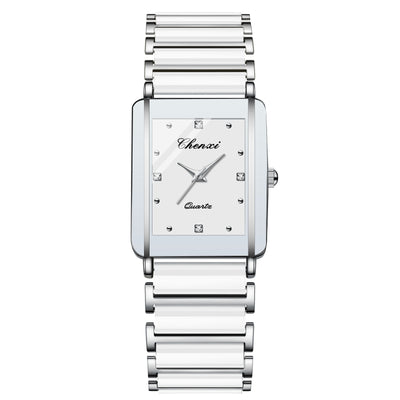 Juego de Relojes de Pareja con Diamante Cuadrado de Cuarzo - Image 18