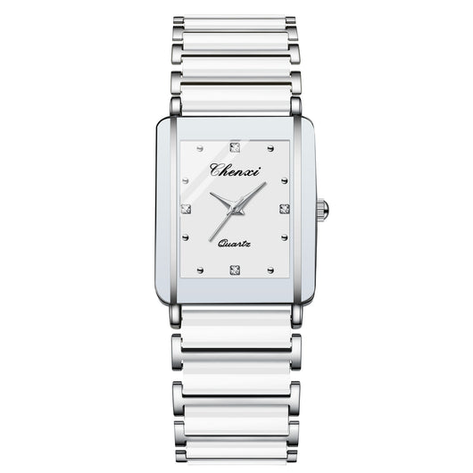 Juego de Relojes de Pareja con Diamante Cuadrado de Cuarzo - Image 18