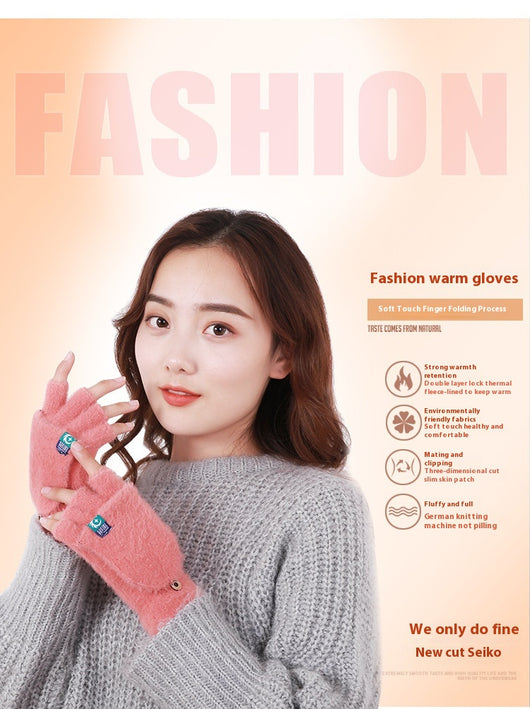 Guantes Térmicos con Dedos Libres para Mujer - Perfectos para Estudiantes - Image 6