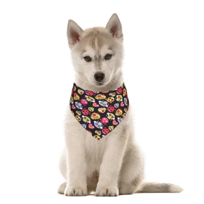Pañuelo Triangular Fantasma Halloween para Mascotas - Doble Capa Personalizable
