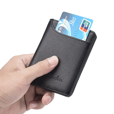 Billetera Minimalista Vertical para Hombre con Compartimento de Licencia - Image 9