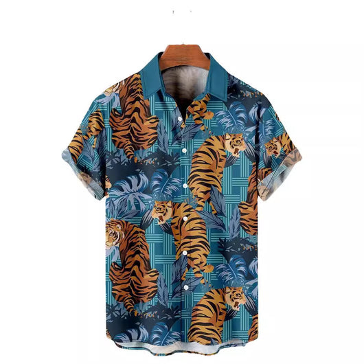 Camisa Hawaiana Estampada Casual para Hombre - Perfecta para Vacaciones - Image 4