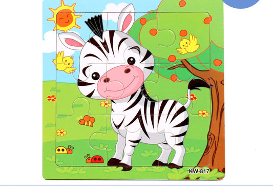 Puzzle de Animales de Madera - Juego Educativo para Niños y Padres