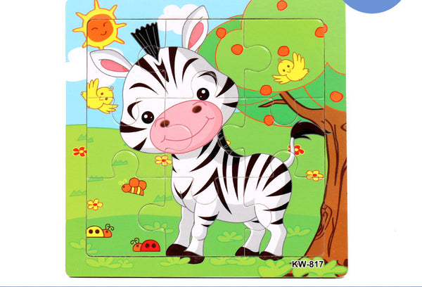 Puzzle de Animales de Madera - Juego Educativo para Niños y Padres