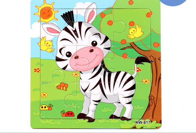 Puzzle de Animales de Madera - Juego Educativo para Niños y Padres