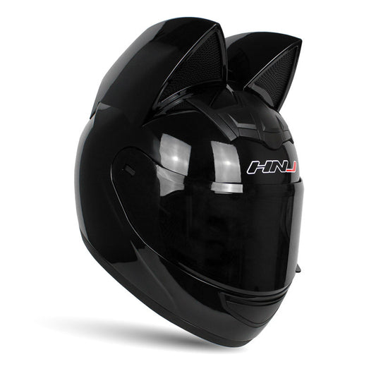 Casco Motocicleta Eléctrica Personalizado con Orejas de Gato para Hombre y Mujer - Image 2