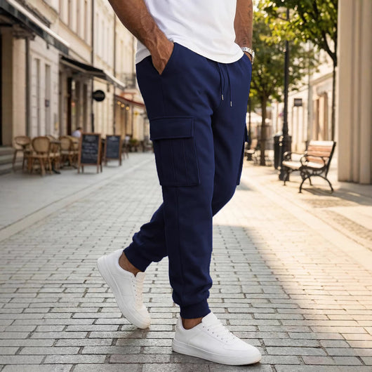 Pantalones de Trabajo Casual para Hombre con Múltiples Bolsillos y Cordón Ajustable - Image 4