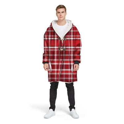 Chaqueta Hoodie Impresa Digital con Cuadros para Hombre - Image 13
