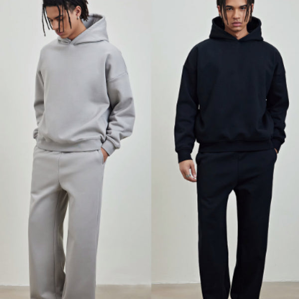Conjunto de Sudadera con Capucha y Pantalón Deportivo Recto
