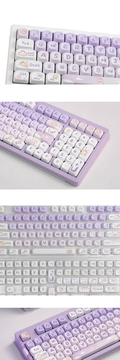 Keycap Conejo Degradado Púrpura PBT - Personalización Coeco - Image 6