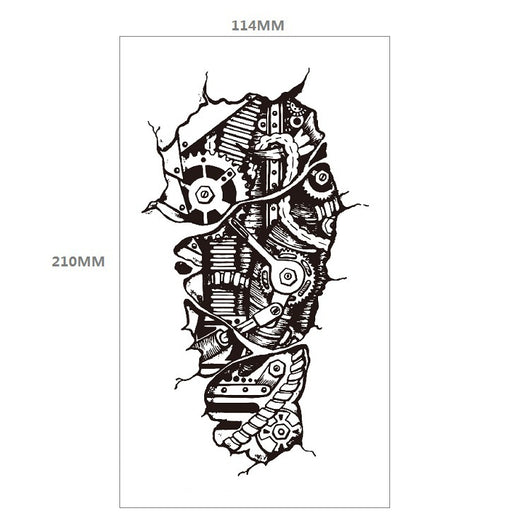 Tatuaje Temporal Transferible - Patrón Animal Tigre y León Media Manga - Image 38