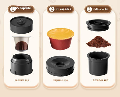 Cafetera de Cápsulas Portátil 3 en 1 con Calentamiento Inalámbrico - Image 11
