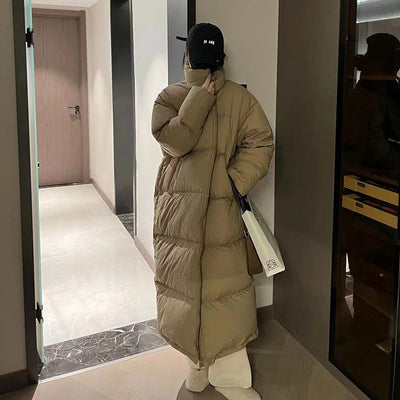 Abrigo Acolchado de Algodón para Invierno - Chaqueta Térmica Versátil Largo Medio - Image 17