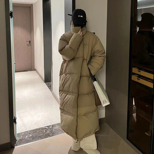Abrigo Acolchado de Algodón para Invierno - Chaqueta Térmica Versátil Largo Medio - Image 17