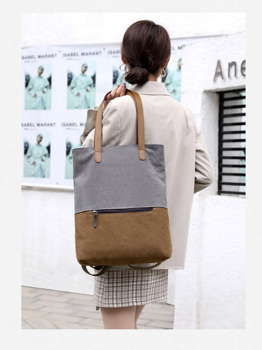 Mochila Convertible de Lona para Viajes y Uso Diario - Image 12