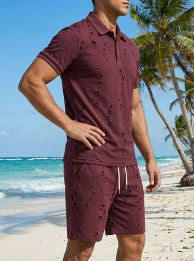 Polo Deportivo Hombre Efecto Desgastado con Botones - Estilo Verano - Image 23