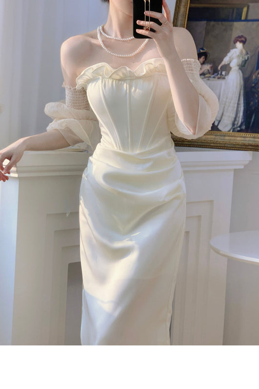 Vestido Blanco Elegante para Reuniones y Celebraciones - Image 5