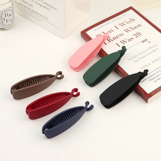 Pasador de Cola Minimalista en Color Sólido para Mujer