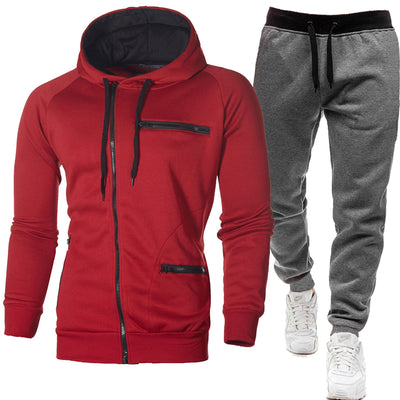 Sudadera con Capucha Jacquard Deportiva para Hombre - Cardigan Fleece Casual - Image 34