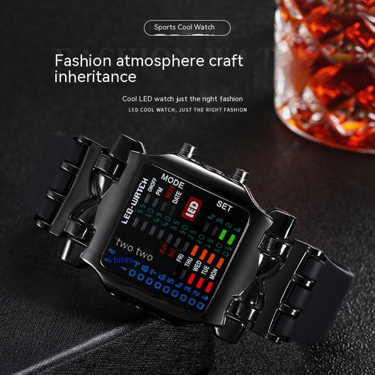 Reloj LED Binario de Moda Casual Moderno - Image 9