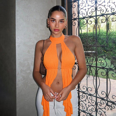 Top Halter Ajustado de Color Liso - Image 18