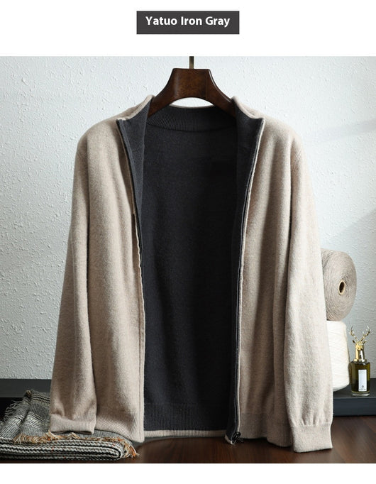 Cardigan de Lana con Cierre Zip Manga Larga - Image 16