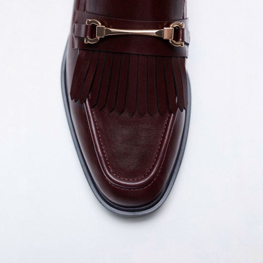 Zapatos Cómodos de Cuero Marrón con Suela Plana para el Día a Día - Image 8