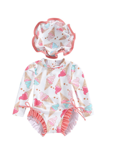 Traje de Baño Infantil con Pliegues Elegantes - Image 13